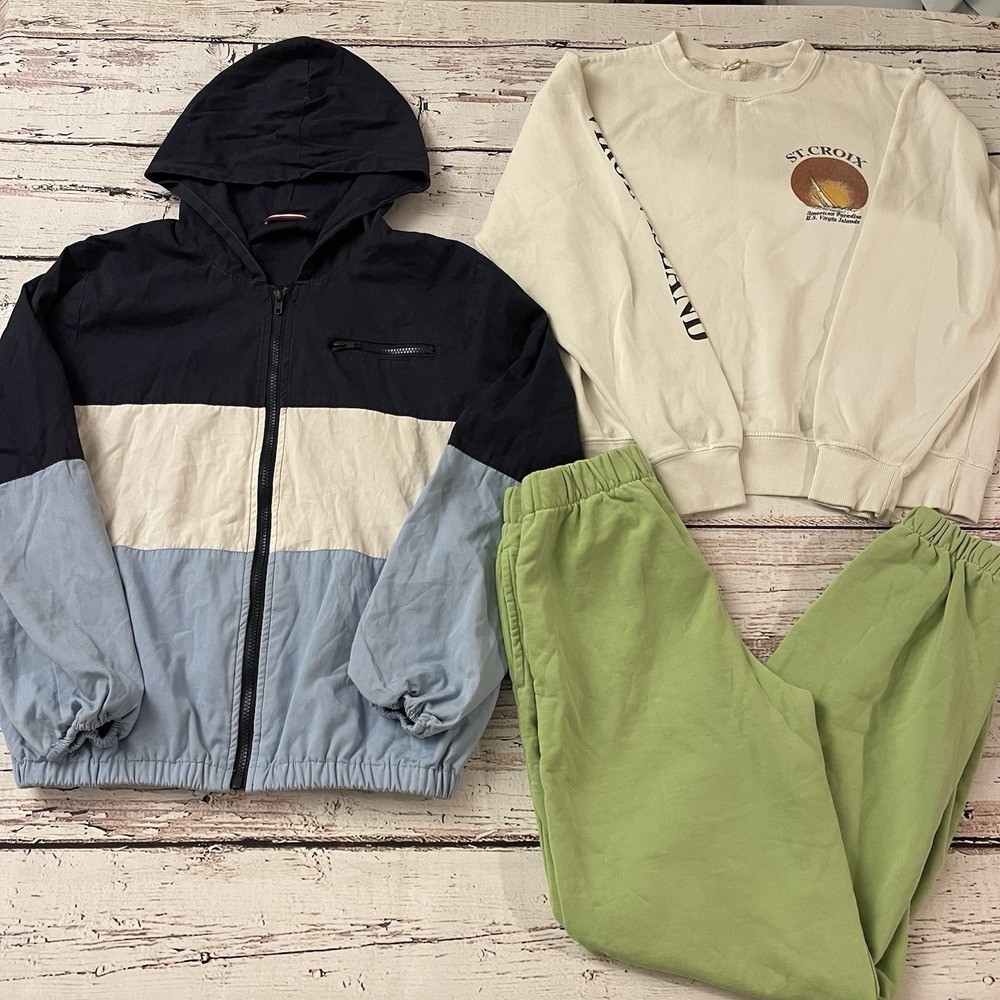 Brandy Melville John Galt Jacket Sweatpants Sweater One Size Lot of 3